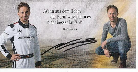 Nico Bastian  Mercedes  Auto Motorsport  Autogrammkarte  original signiert 
