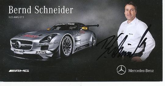 Bernd Schneider  Mercedes  Auto Motorsport  Autogrammkarte  original signiert 