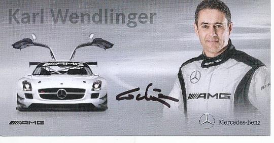 Karl Wendlinger  Mercedes  Auto Motorsport  Autogrammkarte  original signiert 