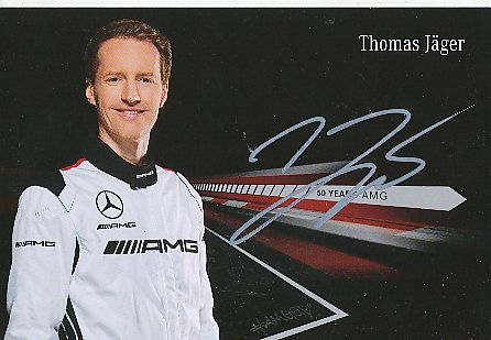 Thomas Jäger  Mercedes  Auto Motorsport  Autogrammkarte  original signiert 