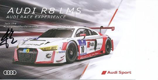 Audi R8 LMS   Auto Motorsport  Autogrammkarte  original signiert 