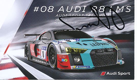 Dries Vanthoor  Audi  Auto Motorsport  Autogrammkarte  original signiert 