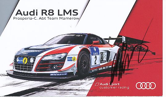 Marc Basseng  Audi  Auto Motorsport  Autogrammkarte  original signiert 