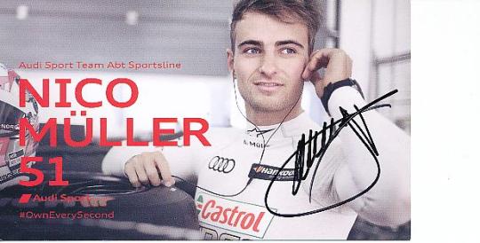 Nico Müller  Audi  Auto Motorsport  Autogrammkarte  original signiert 