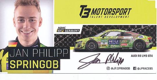 Jan Philipp Springob  Audi  Auto Motorsport  Autogrammkarte  original signiert 