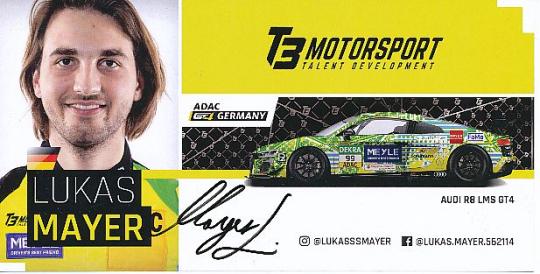 Lukas Mayer  Audi  Auto Motorsport  Autogrammkarte  original signiert 