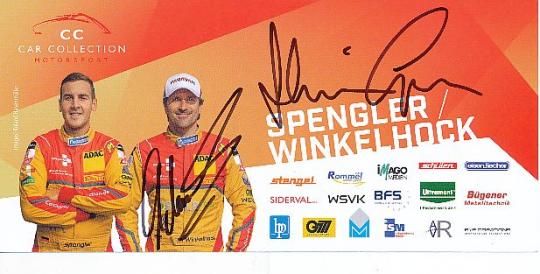 Florian Spengler & Markus Winkelhock  Audi  Auto Motorsport  Autogrammkarte  original signiert 