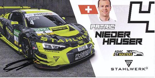 Patric Niederhauser  Audi  Auto Motorsport  Autogrammkarte  original signiert 
