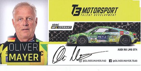 Oliver Mayer  Audi  Auto Motorsport  Autogrammkarte  original signiert 