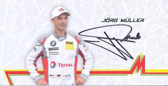 Jörg Müller   BMW Auto Motorsport  Autogrammkarte  original signiert 