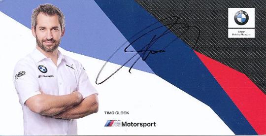Timo Glock   BMW Auto Motorsport  Autogrammkarte  original signiert 