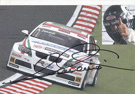 Alessandro Zanardi   BMW Auto Motorsport  Autogrammkarte  original signiert 