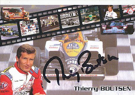 Thierry Boutsen  Renault  Auto Motorsport  Autogrammkarte  original signiert 