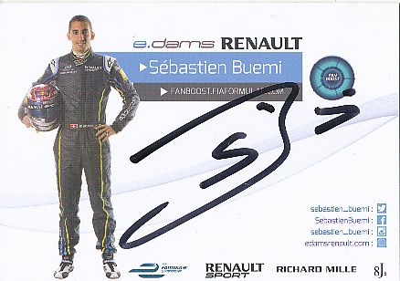 Sebastien Buemi  Renault  Auto Motorsport  Autogrammkarte  original signiert 