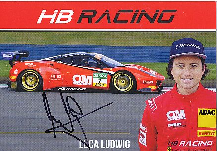 Luca Ludwig  Ferrari  Auto Motorsport  Autogrammkarte  original signiert 