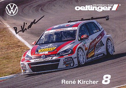 Rene Kircher VW  Auto Motorsport  Autogrammkarte  original signiert 
