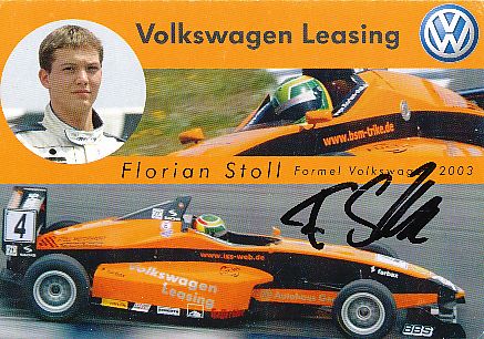 Florian Stoll  VW  Auto Motorsport  Autogrammkarte  original signiert 