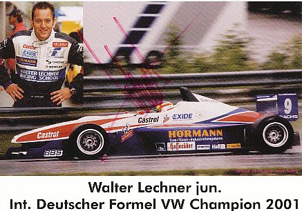 Walter Lechner Jr.  VW  Auto Motorsport  Autogrammkarte  original signiert 