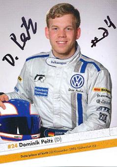 Dominik Peitz  VW  Auto Motorsport  Autogrammkarte  original signiert 