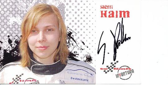 Steffi Halm    Auto Motorsport  Autogrammkarte  original signiert 