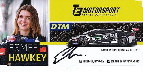 Esmee Hawkey  Lamborghini  Auto Motorsport  Autogrammkarte  original signiert 