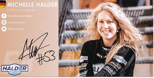 Michelle Halder  Honda  Auto Motorsport  Autogrammkarte  original signiert 