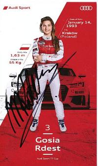 Gosia Rdest   Audi  Auto Motorsport  Autogrammkarte  original signiert 