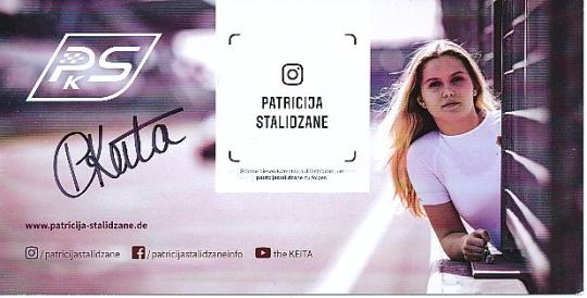 Patricija Stalidzane  Auto Motorsport  Autogrammkarte  original signiert 