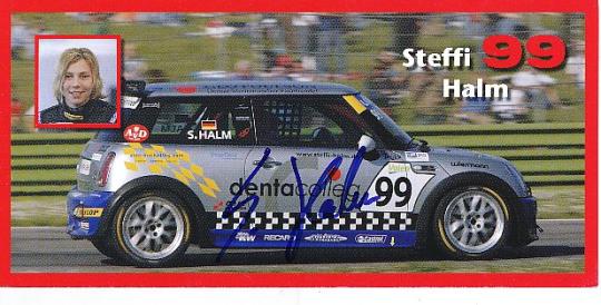 Steffi Halm  Mini  Auto Motorsport  Autogrammkarte  original signiert 