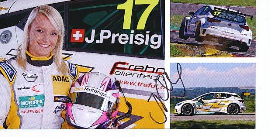 Jasmin Preisig  Opel  Auto Motorsport  Autogrammkarte  original signiert 