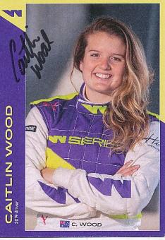 Caitlin Wood  Auto Motorsport  Autogrammkarte  original signiert 