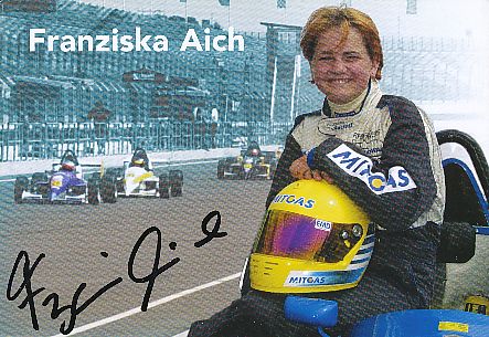 Franziska Aich  Auto Motorsport  Autogrammkarte  original signiert 