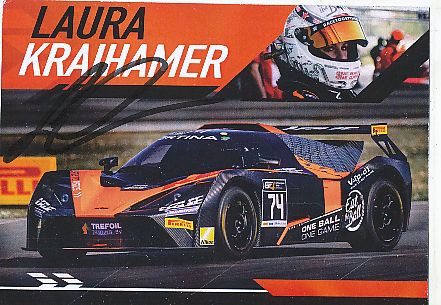Laura Kraihamer  Auto Motorsport  Autogrammkarte  original signiert 