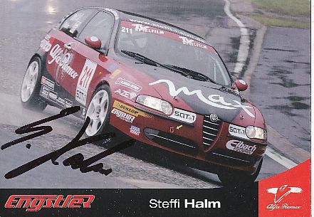 Steffi Halm  Alfa Romeo  Auto Motorsport  Autogrammkarte  original signiert 