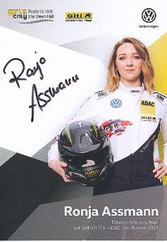 Ronja Assmann  VW  Auto Motorsport  Autogrammkarte  original signiert 