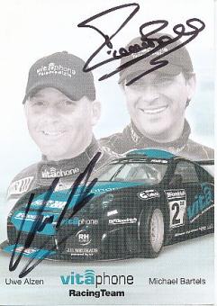 Uwe Alzen & Michael Bartels  Auto Motorsport  Autogrammkarte  original signiert 
