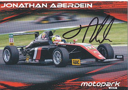 Jonathan Aberdein  Auto Motorsport  Autogrammkarte  original signiert 