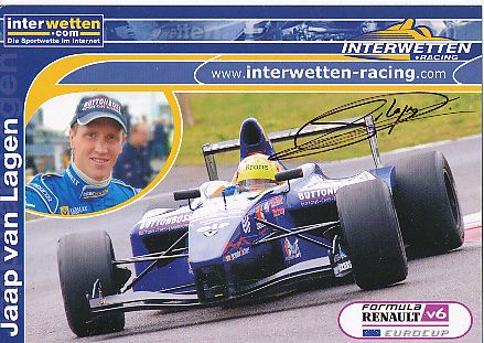 Jaap van Lagen   Auto Motorsport  Autogrammkarte  original signiert 