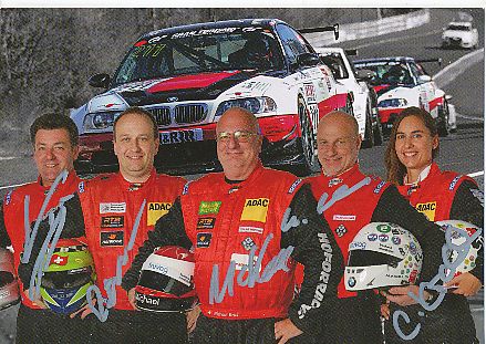 Martin & Chantal & Michael Kroll,Roland Eggimann,Bernd Küpper   Auto Motorsport  Autogrammkarte  original signiert 