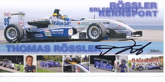Thomas Rössler  Auto Motorsport  Autogrammkarte  original signiert 