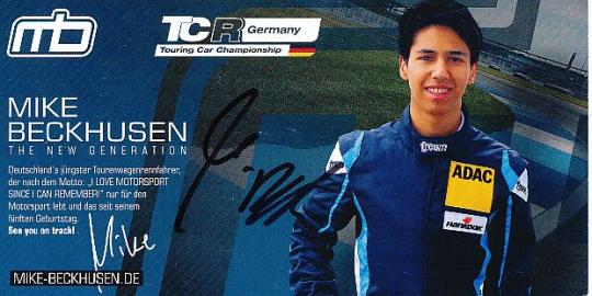 Mike Beckhusen  Auto Motorsport  Autogrammkarte  original signiert 