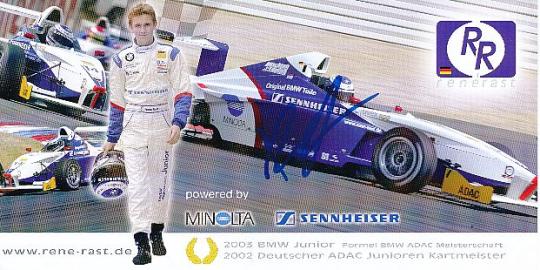 Rene Rast  Auto Motorsport  Autogrammkarte  original signiert 