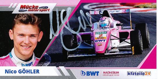 Nico Göhler  Auto Motorsport  Autogrammkarte  original signiert 