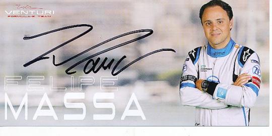 Felipe Massa  Auto Motorsport  Autogrammkarte  original signiert 