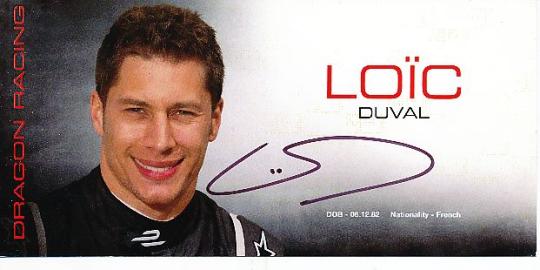 2  x  Loic Duval  Auto Motorsport  Autogrammkarte  original signiert 