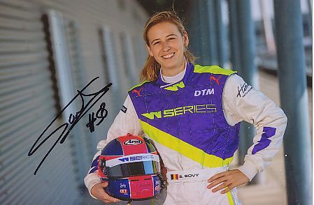 Sarah Bovy  Auto Motorsport  Autogramm Foto original signiert 