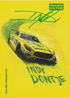 Indy Dontje  Mercedes  Auto Motorsport  Autogrammkarte  original signiert 