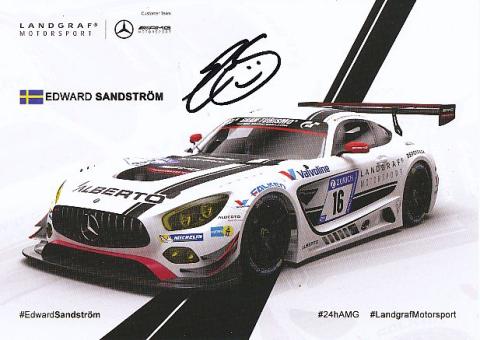 Edward Sandström  Mercedes  Auto Motorsport  Autogrammkarte  original signiert 