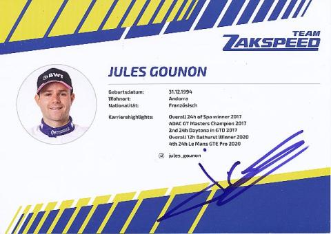 Jules Gounon  Mercedes  Auto Motorsport  Autogrammkarte  original signiert 