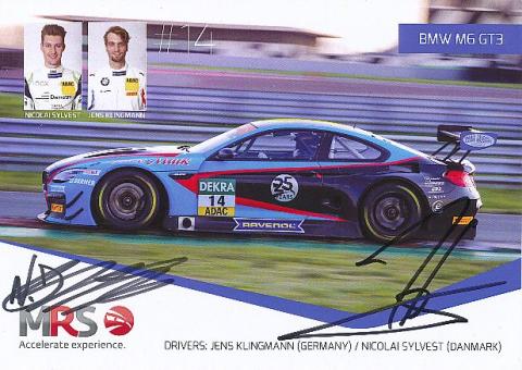 Nicolai Sylvest & Jens Klingmann  BMW  Auto Motorsport  Autogrammkarte  original signiert 